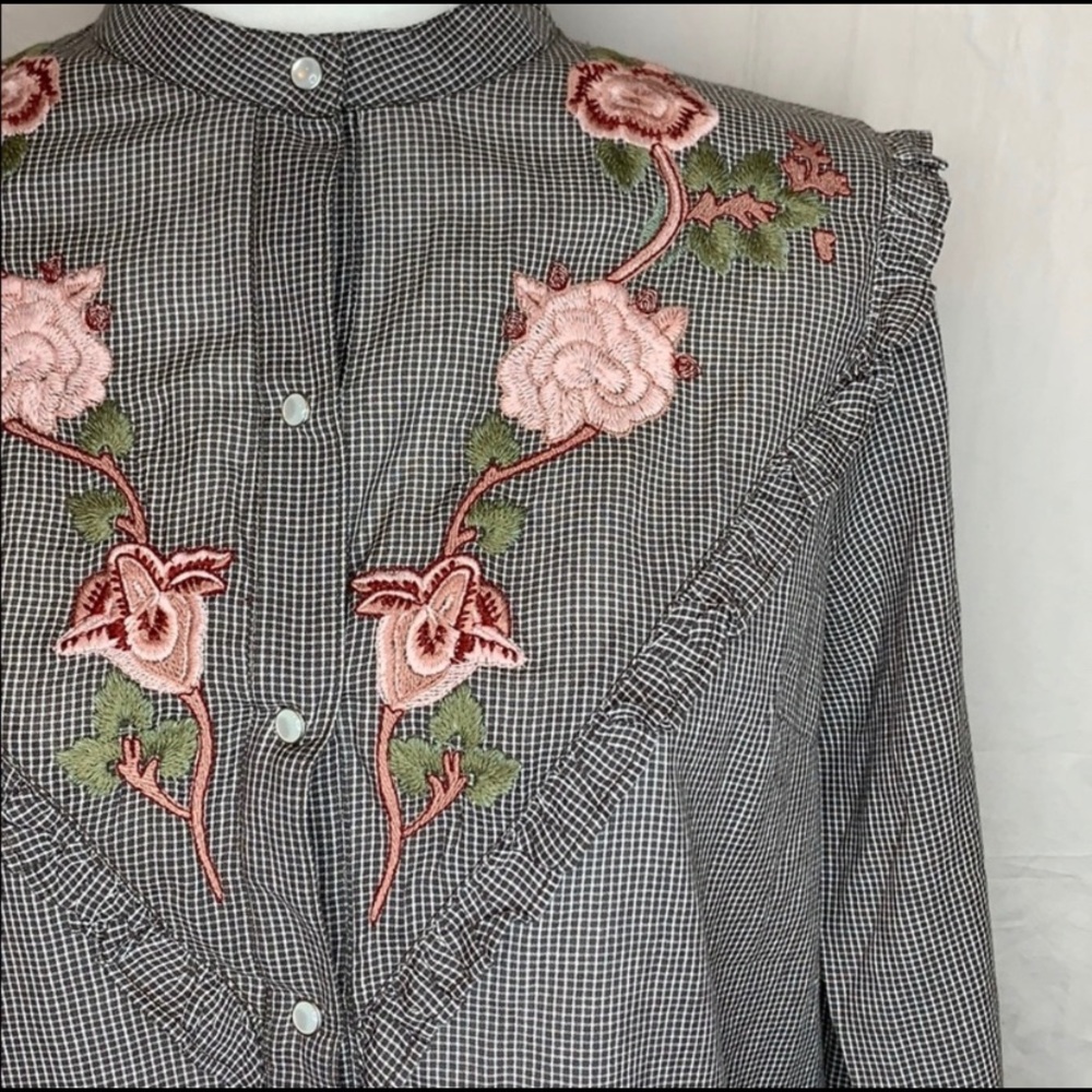 NWT Lucky Brand Western Style Button Up - Picture 2 of 8